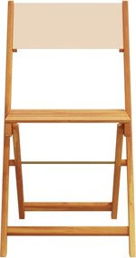 vidaXL Σετ Επίπλων Bistro 3 τεμ. Μπεζ Ύφασμα/Μασίφ Πεύκου