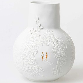 Βάζο A Walk In The Park RD0017417 20,5x25cm White-Gold Raeder Porcelain