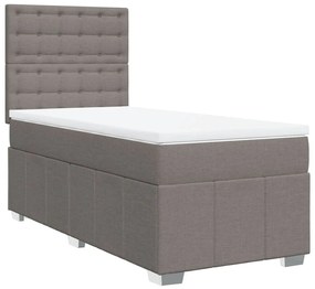 ΚΡΕΒΑΤΙ BOXSPRING ΜΕ ΣΤΡΩΜΑ TAUPE 90X200 ΕΚ. ΥΦΑΣΜΑΤΙΝΟ 3291569