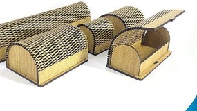 Intra απο ξύλο plywood 3mm-4mm πάχος Οβάλ Κουτί 5 τμχ Κουτιά κοσμημάτων Δίασταση 30x20 cm INTRAFABR-35441399