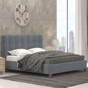 Κρεβάτι Nο62 150x200x111cm Dark Grey Double