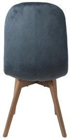 Καρέκλα Τραπεζαρίας T-18 Fylliana Σκούρο Μπλέ με Grey oak πόδια 42x45x95εκ. 2αδα 42x45x95 εκ.