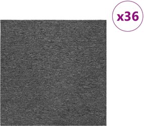 vidaXL Πλακάκι Χαλιού Μεσαίο Γκρι 50 x 50 cm 36 τμχ.