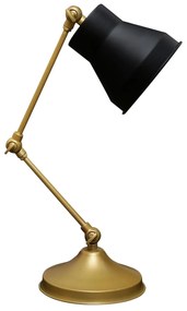 Table lamp metallic gold black 30x30x43 cm. 30x30x43 εκ.