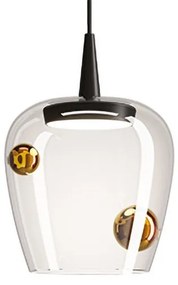 Κρεμαστό Φωτιστικό Οροφής Με Μαύρη Βάση 32cm LED 8W IP40 3000K Bilia Zafferano-LBA3124-Μπρονζέ LBA3124