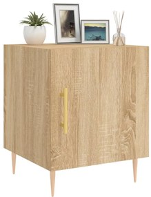 vidaXL Κομοδίνα 2 τεμ. Sonoma Δρυς 40x40x50 εκ. από Επεξεργασμένο Ξύλο