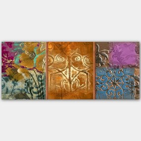 Πίνακας Καμβάς 451ERN1649 120x50cm Multi Wallity Οριζόντιοι Ξύλο, Καμβάς