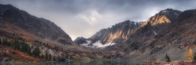 Εικόνα μεγαλοπρεπή βουνά με λίμνη - 135x45