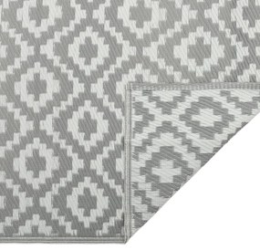 vidaXL Χαλί εξωτερικού χώρου ARAKIL γκρι 190x290 cm PP