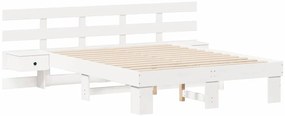vidaXL Σκελετός Κρεβατιού με συρτάρι Λευκό 120 x 200 cm