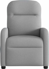 vidaXL Πολυθρόνα Μασάζ Ανακλινόμενη Ανοιχτό Γκρι Υφασμάτινη