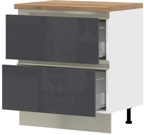 Επιδαπέδιο ντουλάπι Trinity R80-2M BOX-Anthraki Gualistero - 80.00Χ58.00Χ90.50cm