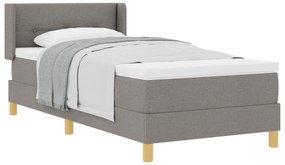 vidaXL Κρεβάτι με ελατήριο και στρώμα - Ταουπέ, 100x200 εκ, ύφασμα.