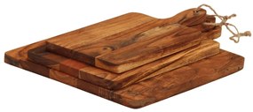 vidaXL Επιφάνεια Κοπής 3 Τεμ. από Μασίφ Ξύλο Ακακίας