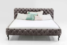 Κρεβάτι Desire  Βελούδο Γκρι  160x200εκ. /177x228x100εκ - Γκρι