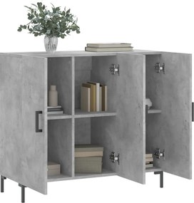 vidaXL Ντουλάπι Γκρι Σκυροδέματος 90x34x80 εκ. Επεξεργασμένο Ξύλο