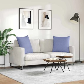 vidaXL Μαξιλάρι Καναπέ 2 pcs Μπλε τζην 80 x 80 cm ύφασμα