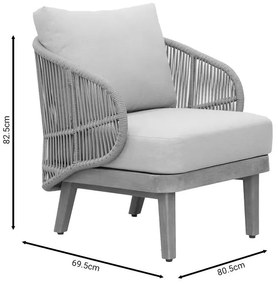 Σετ σαλονιού 4τμχ Peregine μασίφ ξύλο ευκαλύπτου-μπεζ ύφασμα 80.5x193x82.5 εκ.