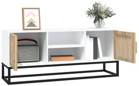 vidaXL Έπιπλο Τηλεόρασης Λευκό 105x30x45 εκ. Επεξεργασμένο Ξύλο/Σίδερο