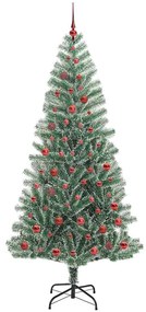 vidaXL Τεχνητό Δέντρο Χριστουγέννων με Χιόνι και Φώτα LED 210 cm