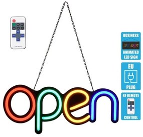 Διακοσμητικό Φωτιστικό Neon Led Πινακίδα Open 85856 Globostar-85856-Πολύχρωμο 85856