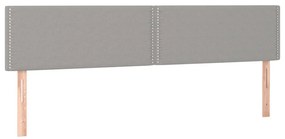 vidaXL Κρεβάτι Boxspring με Στρώμα &amp; LED Αν.Γκρι 180x200 εκ Υφασμάτινο