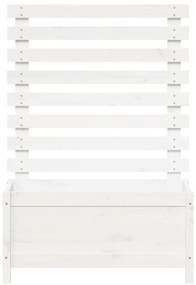 vidaXL Ζαρντινιέρα με Ράφι Λευκή 79 x 39,5 x 114 εκ. Μασίφ Ξύλο Πεύκου
