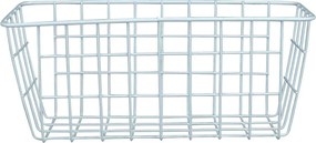 Μεταλλικό Καλάθι Αποθήκευσης 29x12x13cm Άσπρο ή Μαύρο - Άσπρο