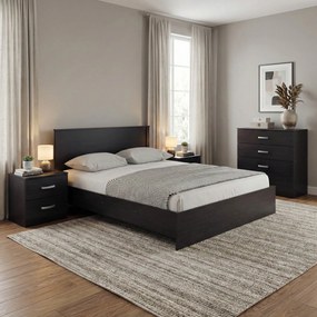Σετ Κρεβατοκάμαρας Athos Wenge με Κρεβάτι 160x200εκ Σετ 4τεμ