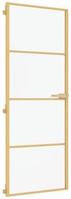 Εσωτερική Πόρτα Χρυσή 76 x 201,5 εκ. Ψημένο Γυαλί &amp; Αλουμίνιο - Μαύρο