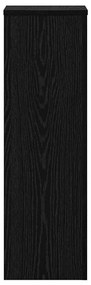 vidaXL Βάση φυτών 2 pcs Μαύρη δρυς 25 x 25 x 80 cm Επεξεργασμένο ξύλο