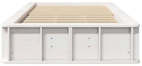 vidaXL Σκελετός Κρεβατιού Λευκό 100 x 200 cm Στερεά ξυλεία πεύκου