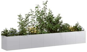 vidaXL Ζαρντινιέρα 280x40x40 εκ. από Γαλβανισμένο Ατσάλι