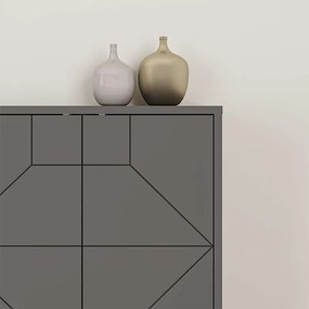 Μπουφές Dune Megapap χρώμα ανθρακί 184x35x77,4εκ.