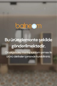 Stewehome Μπάνιο ντουλάπι με νιπτήρα από mdf με καθρέφτη και ψηλό ντουλάπι Λευκό 70x70x70 cm