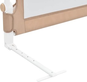 vidaXL Μπάρα Κρεβατιού Προστατευτική Χρώμα Taupe 102x42 εκ Πολυεστέρας