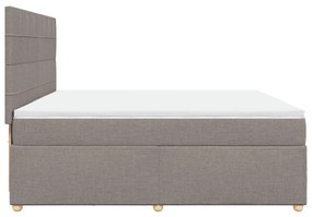 ΚΡΕΒΑΤΙ BOXSPRING ΜΕ ΣΤΡΩΜΑ TAUPE 200X200 ΕΚ. ΥΦΑΣΜΑΤΙΝΟ 3293691