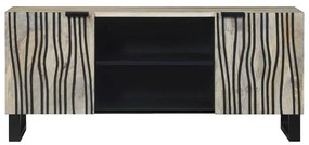 vidaXL Ντουλάπι TV Λευκό 105 x 33 x 46 εκ. Μασίφ ξύλο μάνγκο