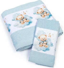 Παιδικές Πετσέτες (Σετ 2τμχ) Dimcol Bear 301 Sky Blue
