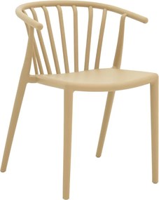 Πολυθρόνα Zelma pakoworld pp σε cappucino απόχρωση 55x53x73εκ