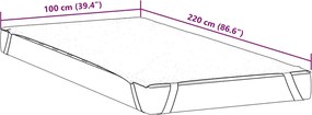 vidaXL Προστατευτικό στρώματος Λευκό 100x220 εκ. Αδιάβροχο