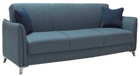 Sofa Three-seater with Storage Space Torino Fylliana Blue 220*85*90 cm