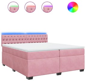 ΚΡΕΒΑΤΙ BOXSPRING ΜΕ ΣΤΡΩΜΑ ΡΟΖ 200X200 ΕΚ. ΒΕΛΟΥΔΙΝΟ 3288713