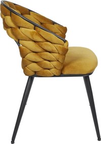 ΚΑΡΈΚΛΕΣ &amp; ΠΟΛΥΘΡΌΝΕΣ SAWYER CHAIR MUSTARD YELLOW A1 HD0358