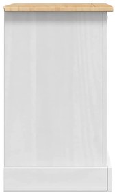 vidaXL Κομοδίνο με συρτάρι Λευκό 53 x 39 x 66 εκ Στερεά ξυλεία πεύκου