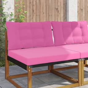 vidaXL Μαξιλάρι Καναπέ Εξωτερικού Χώρου 2 pcs Ροζ Πολυεστέρας