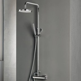 Armando Vicario Industrial Chrome Μπαταρία Nτους 2 Eξόδων με Kολώνα, Aνακλινόμενη Κεφαλή, Tηλέφωνο, Στήριγμα 512066-100