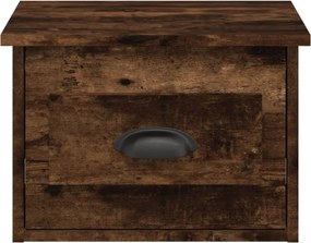 vidaXL Κομοδίνο Επιτοίχιο Καπνιστή Δρυς 41,5 x 36 x 28 εκ.