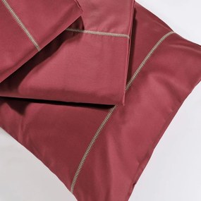 Σεντόνια S250/9 Σετ 4τμχ Red Down Town Υπέρδιπλo 100% Βαμβακοσατέν