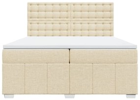 ΚΡΕΒΑΤΙ BOXSPRING ΜΕ ΣΤΡΩΜΑ ΚΡΕΜ 200X200 ΕΚ. ΥΦΑΣΜΑΤΙΝΟ 3294094